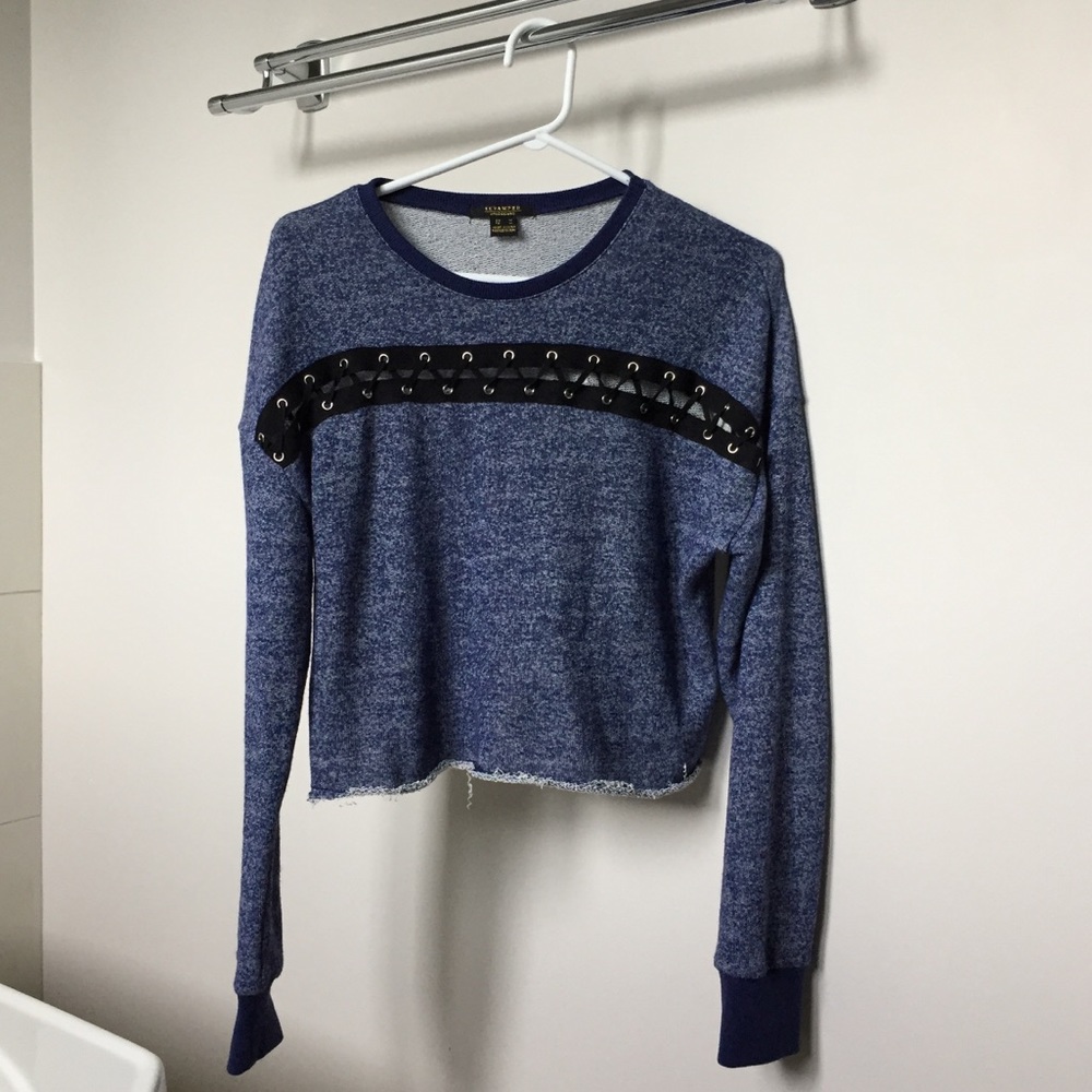 Unique Cropped Crewneck Sweater